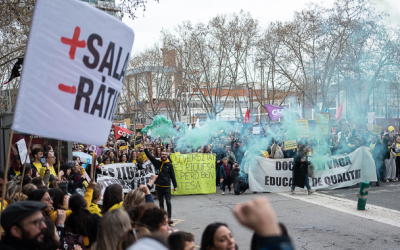 Un moment de la protesta d'aquest matí | Roger Benet