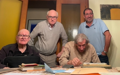 D'esquerra a dreta, Francesc Ventura, Joaquim Sala-Sanahuja, Tomàs Pladevall i Cesc Prat | Cedida