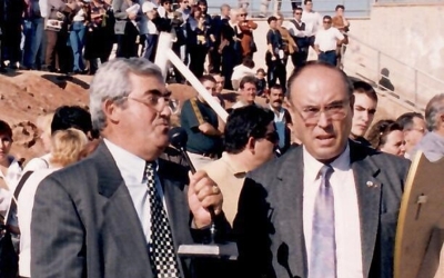 Del Valle (esquerra) amb Vicenç Sanahuja, mort l'any passat i homenatjat en l'últim Memorial Gallardo | Cedida