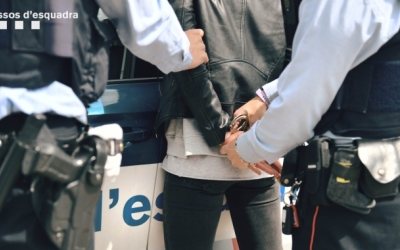 Els Mossos d'Esquadra durant una detenció | Cedida