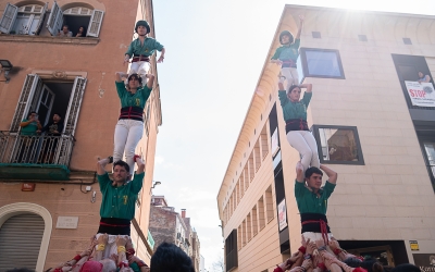 Els Saballuts durant la Diada del Tèxtil