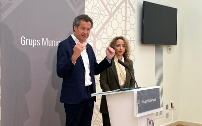 Lluís Matas i Katia Botta durant la roda de premsa | RàdioSabadell