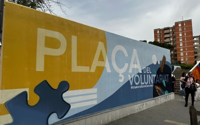 Mural de la plaça del Voluntariat | Pere Gallifa (RàdioSabadell)