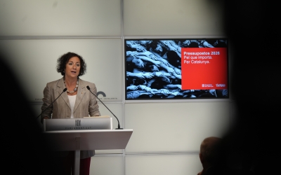 La consellera Paneque presentant els pressupostos al Parlament | ACN