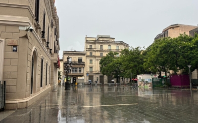 Sant Roc amb la pluja fent acte de presència | Cedida