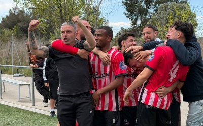 Toni Sánchez celebrant un gol aquesta temporada | UD Tibidabo