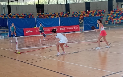 Imatge de la final del dobles femení on Claudia Caymel i Eleana Rodino van sortir campiones
