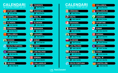 Calendari del Sabadell 26/27