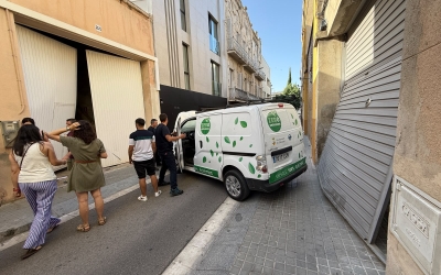 Moment de l'impacte al Carrer de San Pau | Cedida