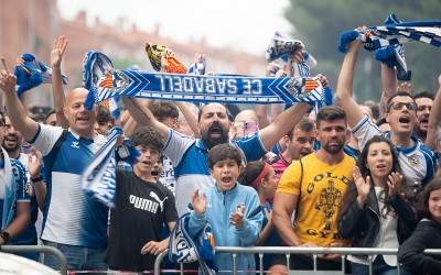 Afició Sabadell rebuda autocar