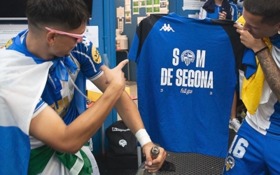 Miguelete i Godoy, deixant clar que el Sabadell és nou equip de Segona | Roger Benet
