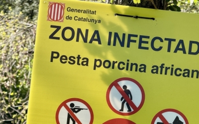 Un dels cartells que marquen la zona restringida | ACN
