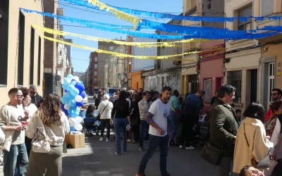 Imatge dels veïns d'Hostafrancs en una celebració prèvia | Cedida