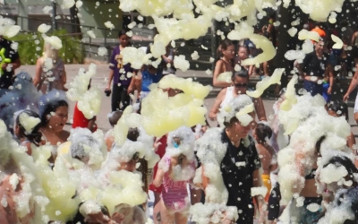 La festa de l'escuma és un dels moments més esperats 