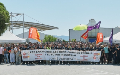 Plantilla d'Alstom manifestant-se | CCOO