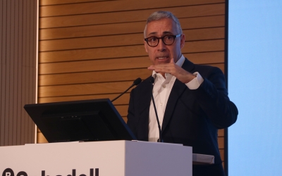 El conseller delegat del Banc Sabadell, Marc Armengol, durant la presentació dels resultats