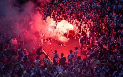Celebració ascens Sabadell Sant Roc