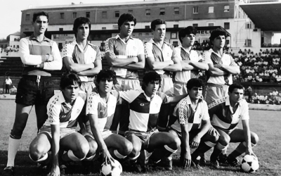 Onze arlequinat: Manel, Santi, Nacho, Arroyos, Baño, Jurado; Bertrolí, Tapia, Cartañà, Moreno i Manolo | Cedida