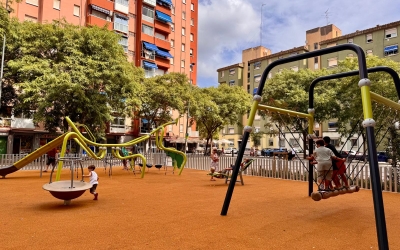 Nova zona de jocs de la plaça Montellà |Cedida
