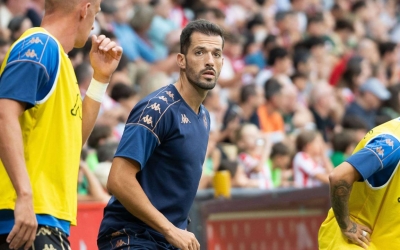 Moñino durant l'Sporting-Sabadell de la primera jornada | Roger Benet