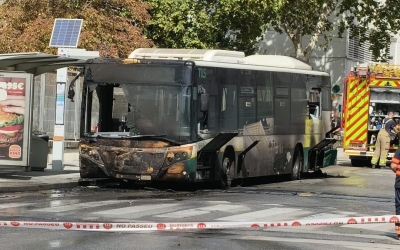 Imatge de l'autobús calcinat | Cedida