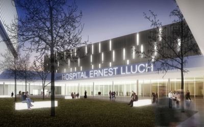 Render sobre com quedarà el futur Hospital Comarcal Ernest Lluch | Arxiu