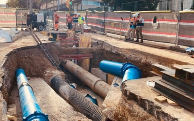 Unes obres a la canonada principal a Can Llong | Cedida