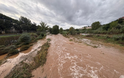 Així baixava el Ripoll el 4 d'octubre passat