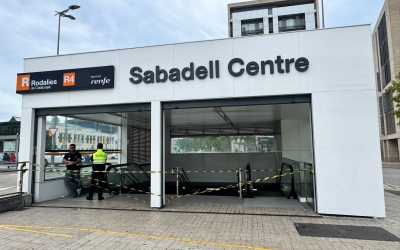 Estació de Renfe Sabadell Centre aquest matí | Anna Clarà