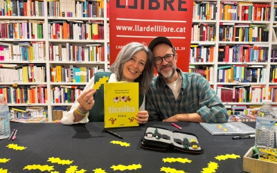 Meritxell Martí i Xavier Salomó en l'acte de signatures | Anna Clarà
