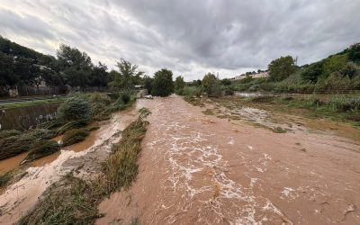El Ripoll baixa molt ple d'aigua | Pau Vituri