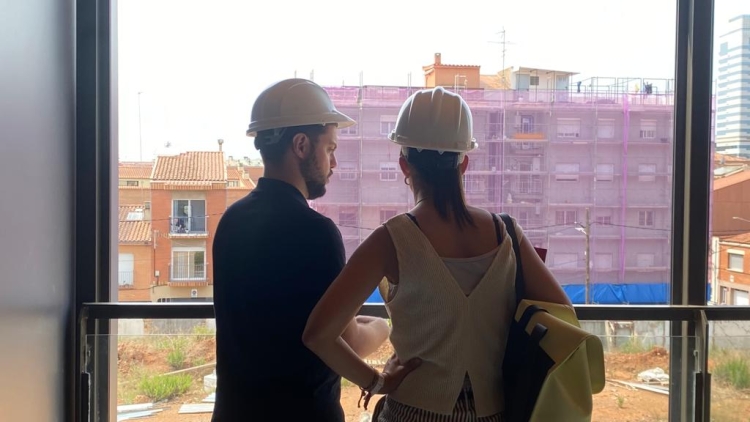 Eloi Cortés i Marta Farrés durant la visita | Ràdio Sabadell