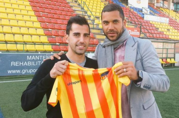 Martínez en la seva presentació com a jugador del Sant Andreu | UESA