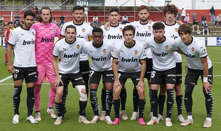 Carlos Pérez a l'onze del seu últim partit amb el Mestalla | Nuri Marguí - UEO