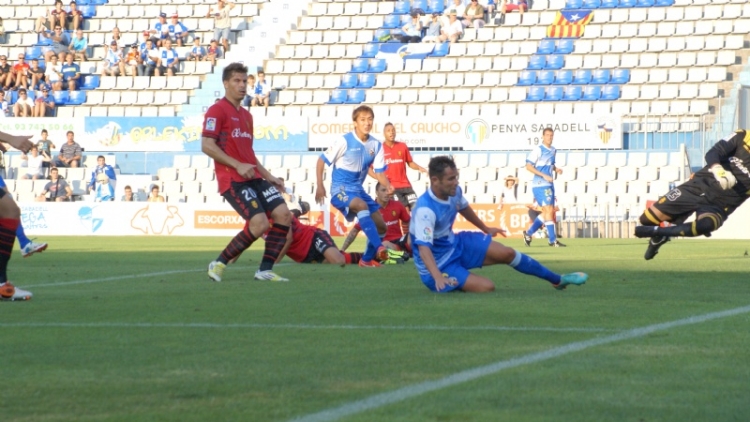 Cristian Garcia transforma l'1-0 contra el Mallorca | Arxiu