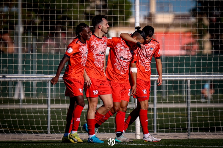 El Mollerussa celebrant un dels seus dos gols | Sandra Dihör