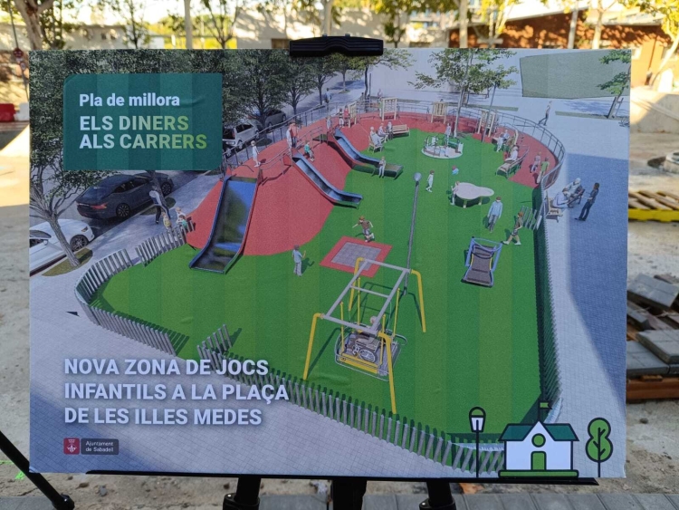 Projecció de la nova àrea de jocs