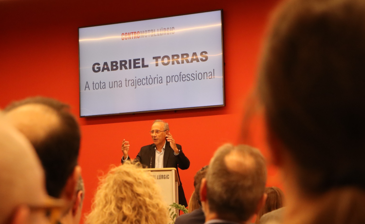 Gabriel Torras, en el seu discurs 