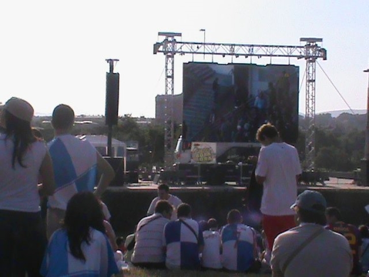 L'amfiteatre va acollir la pantalla gegant del Sabadell-Eibar de 2011 | Arxiu RS