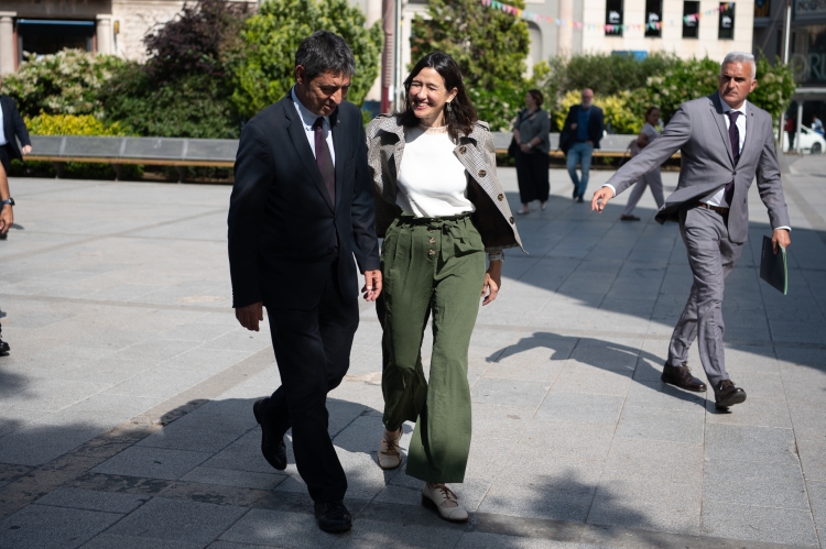 Josep Lluís Trapera i Núria Parlon a Sabadell