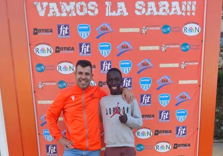 Jose Sag i Fode Diallo en una imatge recent al Municipal de la Creu | Cedida