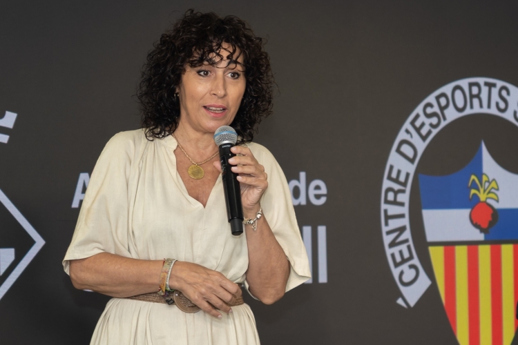 La regidora Montse González, avui a Barcelona | FCF
