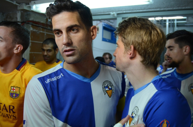 Agustín just abans de la final de Copa Catalunya contra el Barça Atlètic | Roger Benet