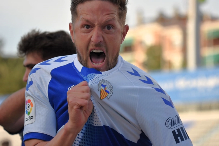 Édgar celebrant el 2-0 contra el Rayo Vallecano | Roger Benet