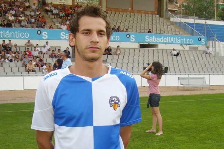 L'atacant igualadí en la presentació del Sabadell 2009/10 | Arxiu RàdioSabadell