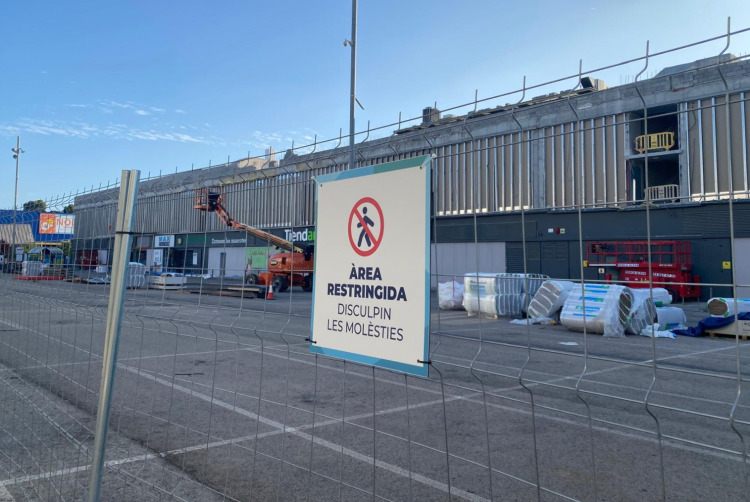 Estat actual de la zona afectada a Via Sabadell