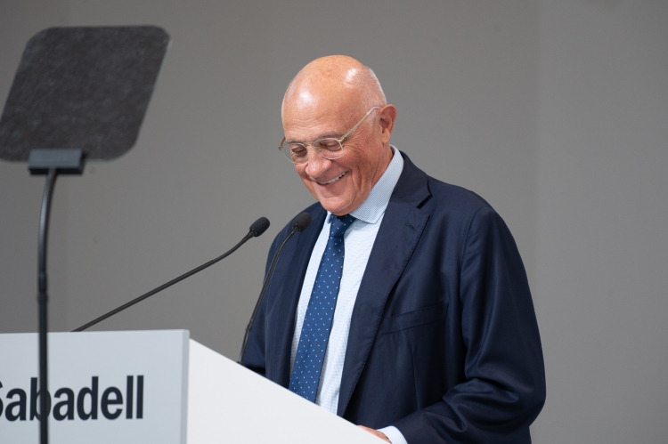 Josep Oliu durant la Junta d'Accionistes | Roger Benet (RàdioSabadell)
