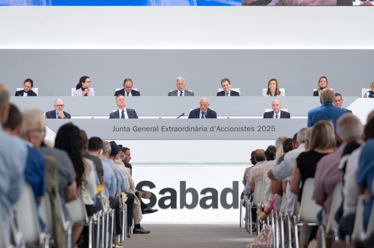Moment de la Junta d'Accionistes a Fira Sabadell