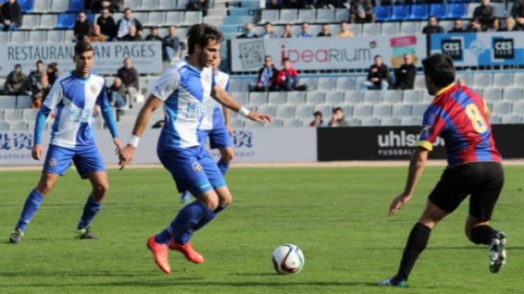 Manel Martínez en la golejada 4-1 que inaugurava la segona volta d'aquella temporada a Segona 'B' | CES