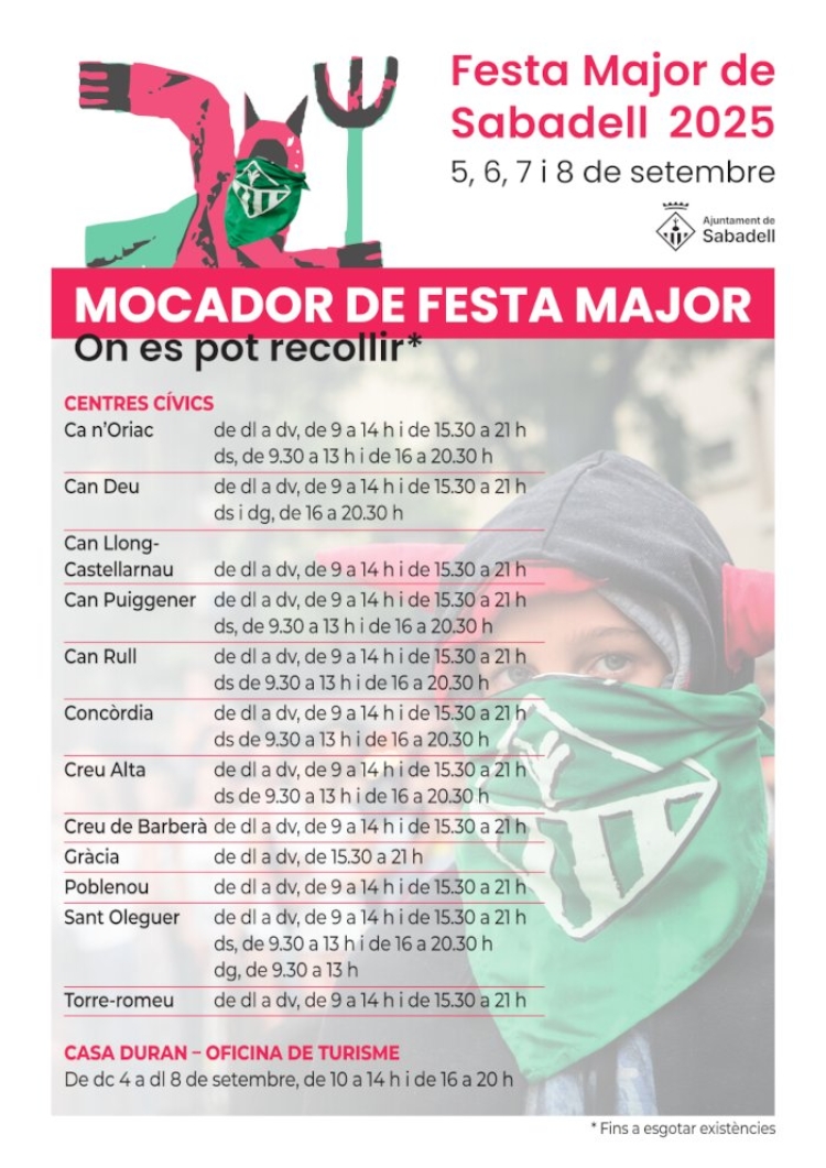 horaris mocadors